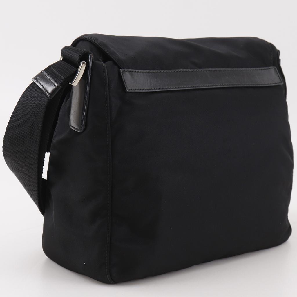 Prada Shoulder Bag Black Nylon Unisex Used