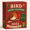 Bird Advent Calendar 2025 24 Days Christmas Countdown with Acrylic 2D Bird Hanging Decorations Holiday Gift for Bird Lovers