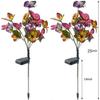 Ground Plug Solar  Butterfly Lawn Light Simulation Flower Landscape Lawn Lamp  Holiday