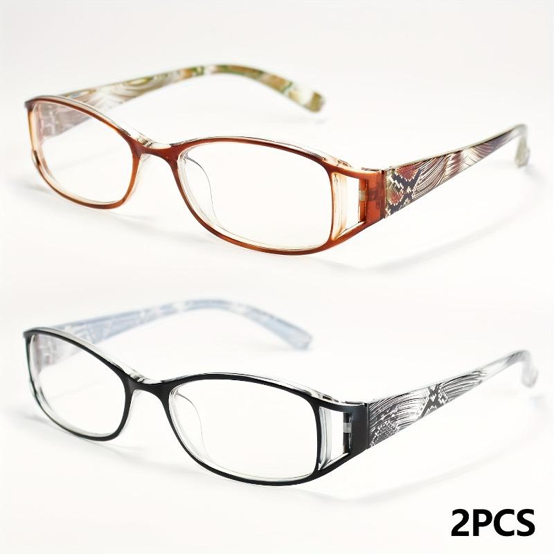 

2 шт. Очки для чтения с защитой от синего света для мужчин и женщин, Удобные очки с пружинящими дужками +100