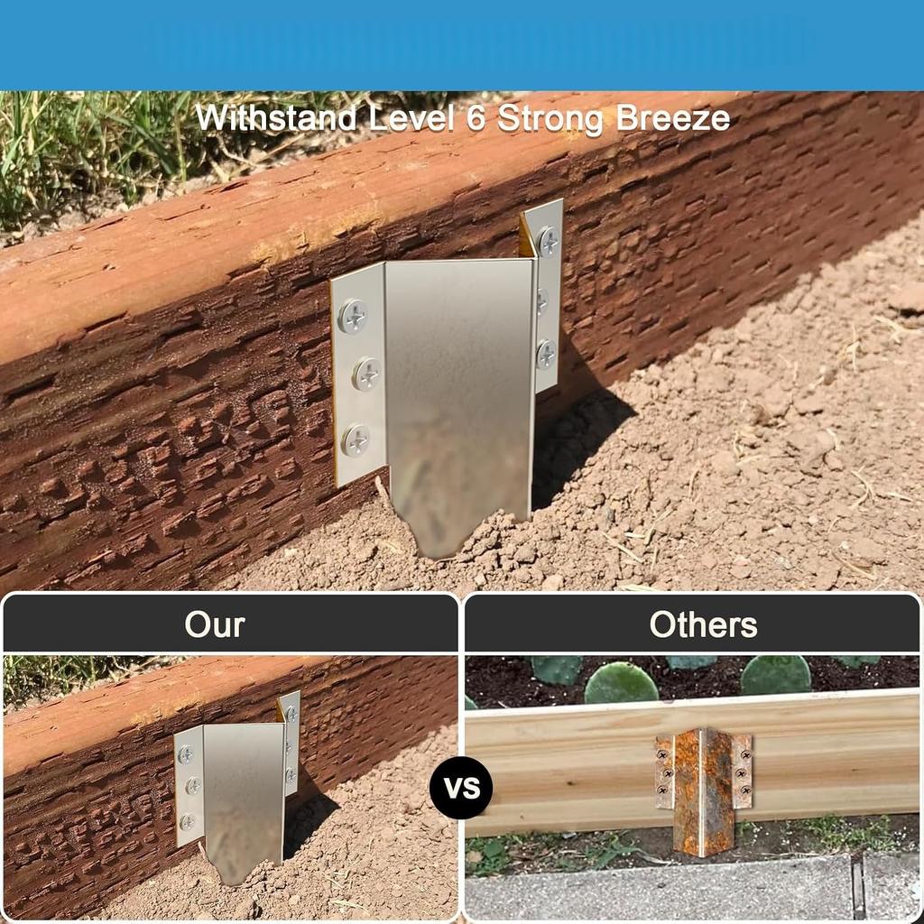 Metal Sleeper Stake Landscap Edging Anchoring Spikes Fixing Pegs for Driveway Path Railway Edging Garden Decor Fixing Brackets