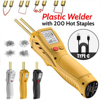 Pistolet à Souder le Plastique 500W 5000mAh Soudeuse à Air Chaud Portable pour Réparation de Voiture/Moto 99% Compatible Plastique Chauffage Rapide 3-5s