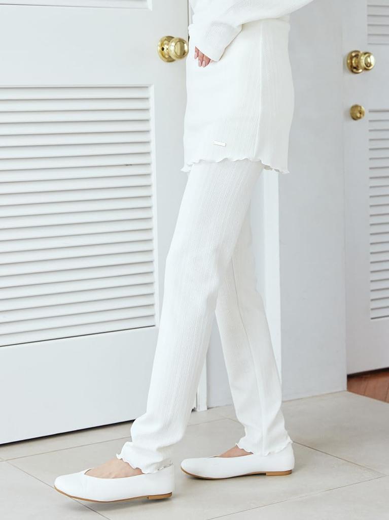 Jacquard Skirt and Leggings PWCP255298CRMF Heart-shaped