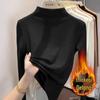 2024 Autumn/Winter White Cashmere Half-High Neck Long Sleeve Pullover Luxurious Base Layer T-Shirt