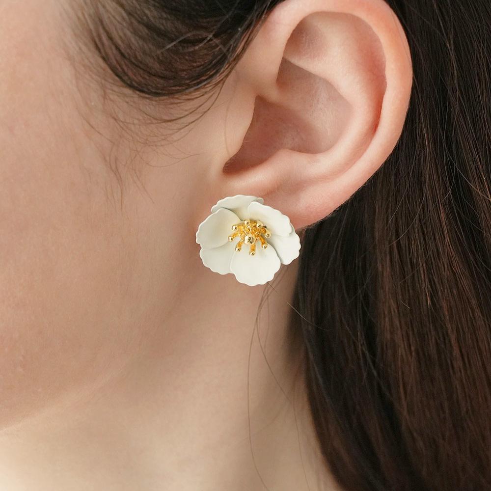 Dana Burton Double Camellia Two-Way Earrings