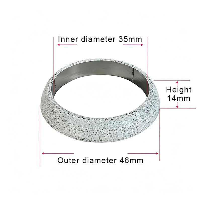 Universal High‑Temperature Exhaust Donut Gasket Ring‑Shape Exhaust Pipe Flange Seal Gasket Exhaust Flange Muffler Replacement