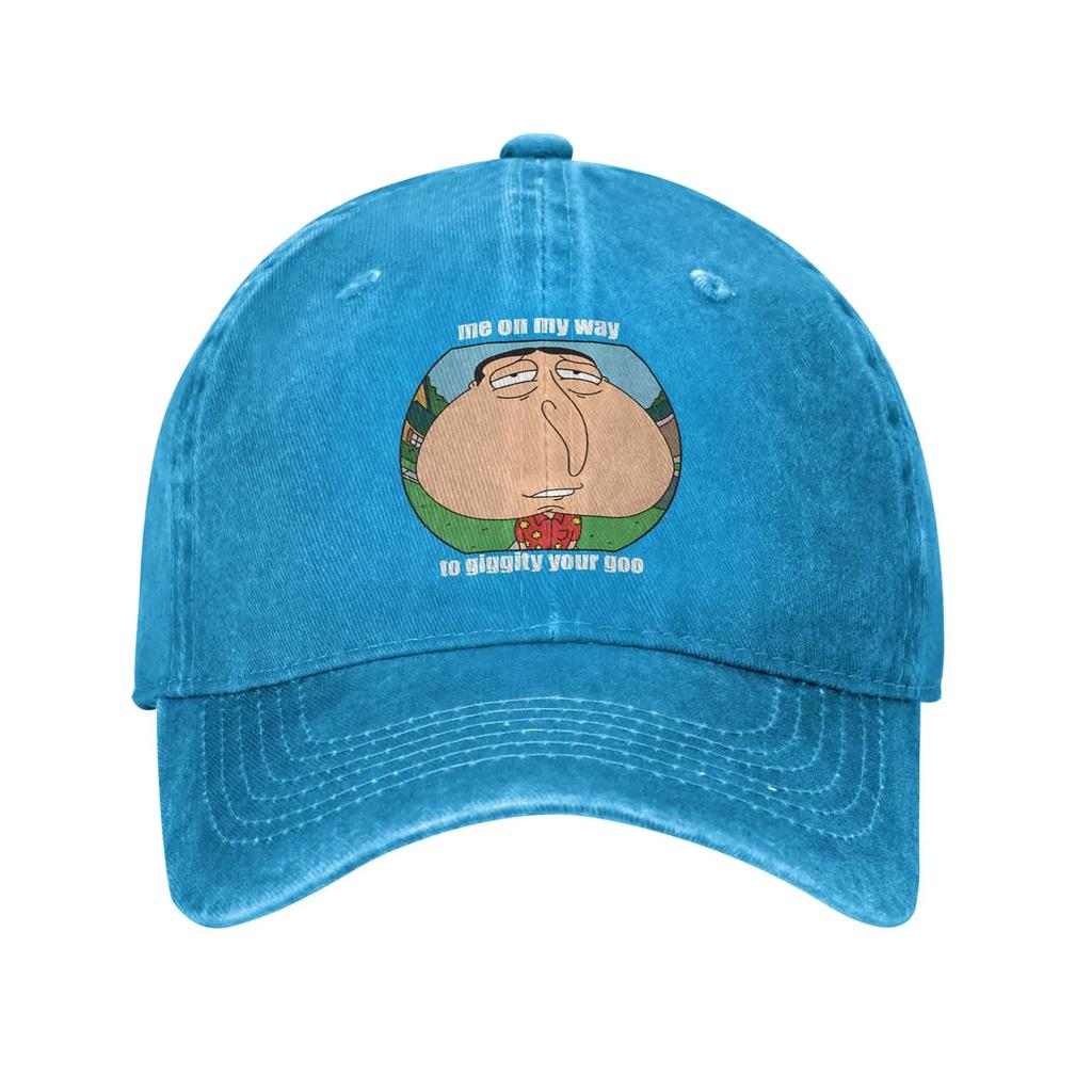 Families Cartoon Stewie Griffin Victory Is Mine Baseball Cap Vintage Distressed Washed Headwear Outdoor Summer Gift Caps