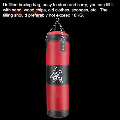 Boxing Bag 4ft Unfilled Heavy Punching Bag Sparring Training Sandbag with Gloves Hand & Wrist &