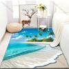 17 Stile Sommer Strand Kokospalmen Druck Teppich für Wohnzimmer Schlafzimmer Sofa Fußmatte Heimdekor Bereichsteppich Rutschfeste Bodenmatte