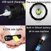 Mini Portable  Flashlight LED+COB Fishing Torch Zoomable Focus Light Rechargeable Tactical Lamp Camping Hiking Emergency Lantern