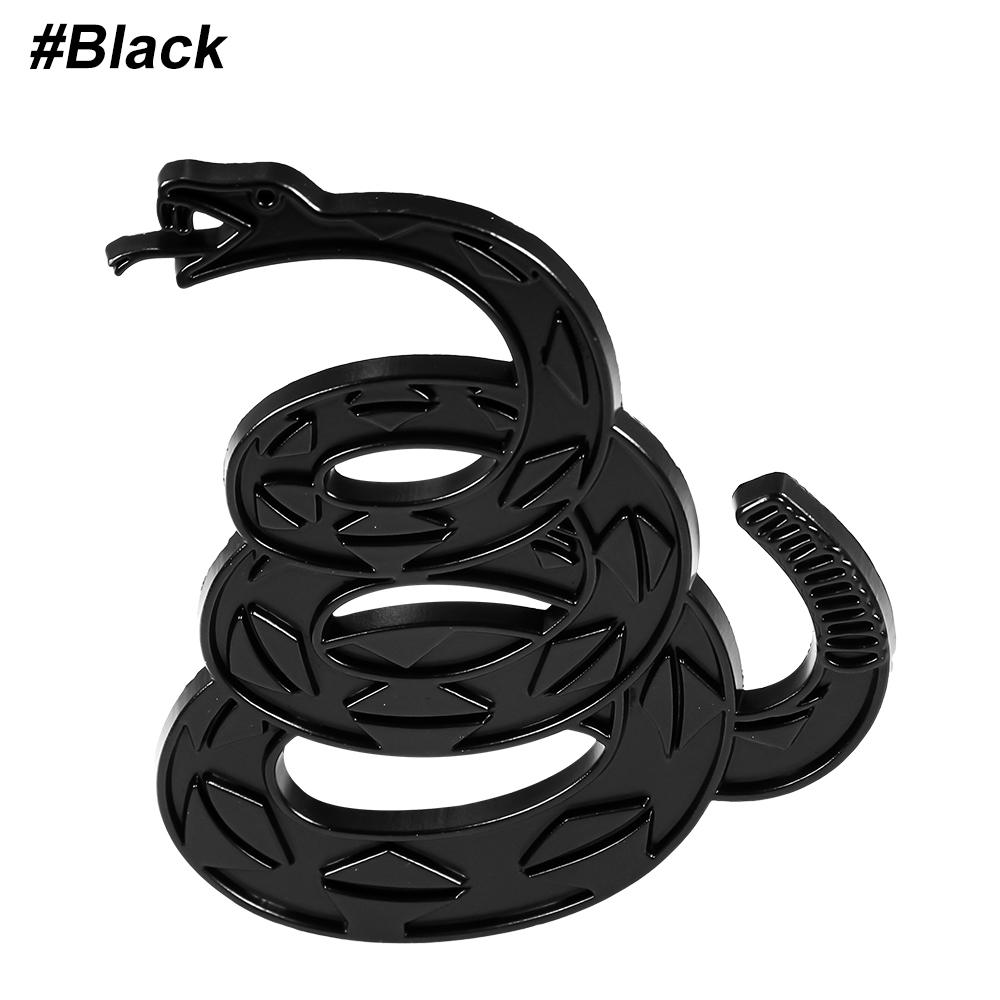 1Pc 3D Snake Badge Decal Dont Tread on Me Metal Car Sticker Gadsden Flag Auto Emblem for Automotive Truck SUV Motorcycle