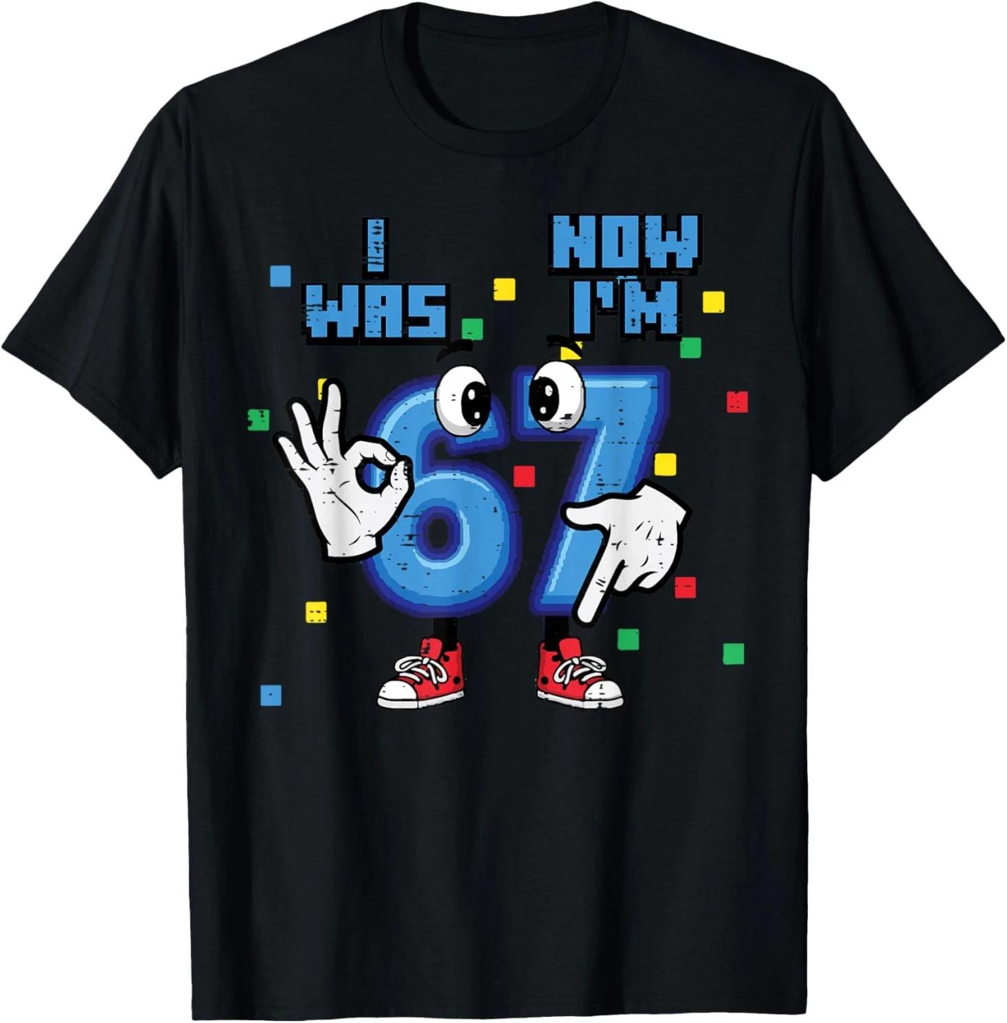 7th Birthday I was 6 Now Im 7 Hands 67 Meme Youth T-Shirt S