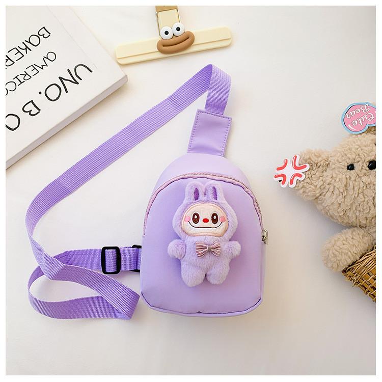 Chest Cartoon Doll Bag Nylon Material Adjustable Shoulder Strap Daily For