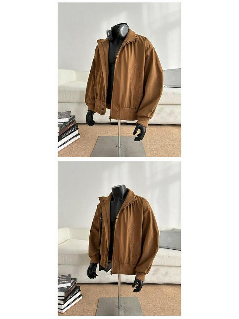 Men's American Bomber Pilot Jacket: Spring/Autumn Clean Fit Short High-Street Baseball Jacket