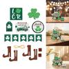 Patricks Day Decorations,Patricks Tiered Tray Decor,Irish Wood Signs,Rustics Shamrocks Items,Patrick’s Day Decor Set