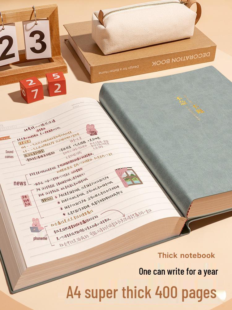 Extra Thick A4 Notebook for Students - Large, Simple Design for High School & University