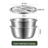 26cm solid basin, draining basin & grater