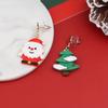 1 Pair/lot Christmas Resin Earrings Christmas Tree Santa Claus Snowman Snowflake Deer Bear Dangle Earrings For Girls Party Gifts