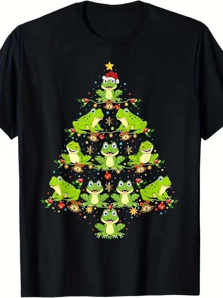 

Funny Christmas Frog T-Shirt - 100% Cotton - 220g - Christmas Tree Gift 4XL