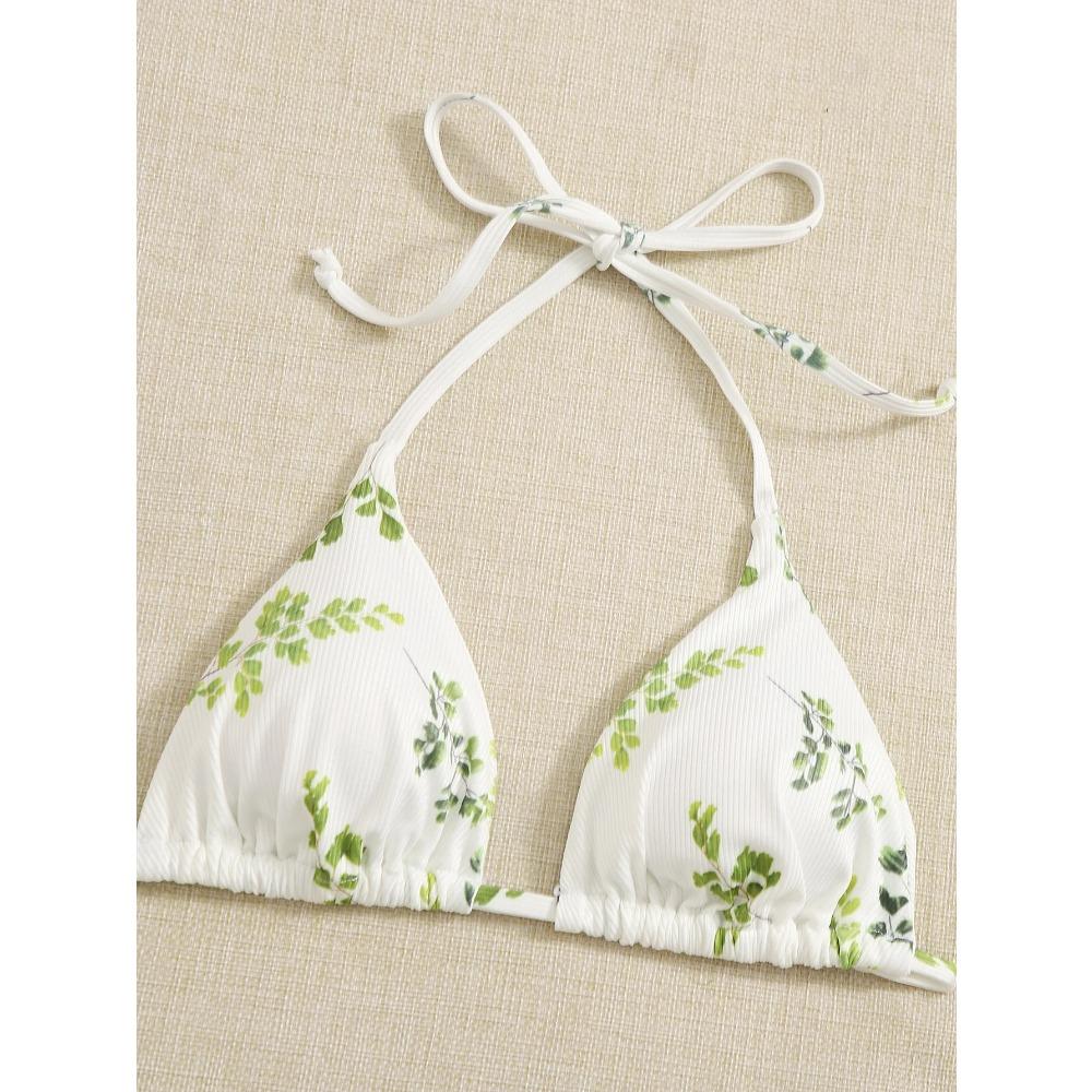 Neck Women's Two-Piece Bikini, Suspender Bra, V Bottom, Women's Swimwear and Apparel