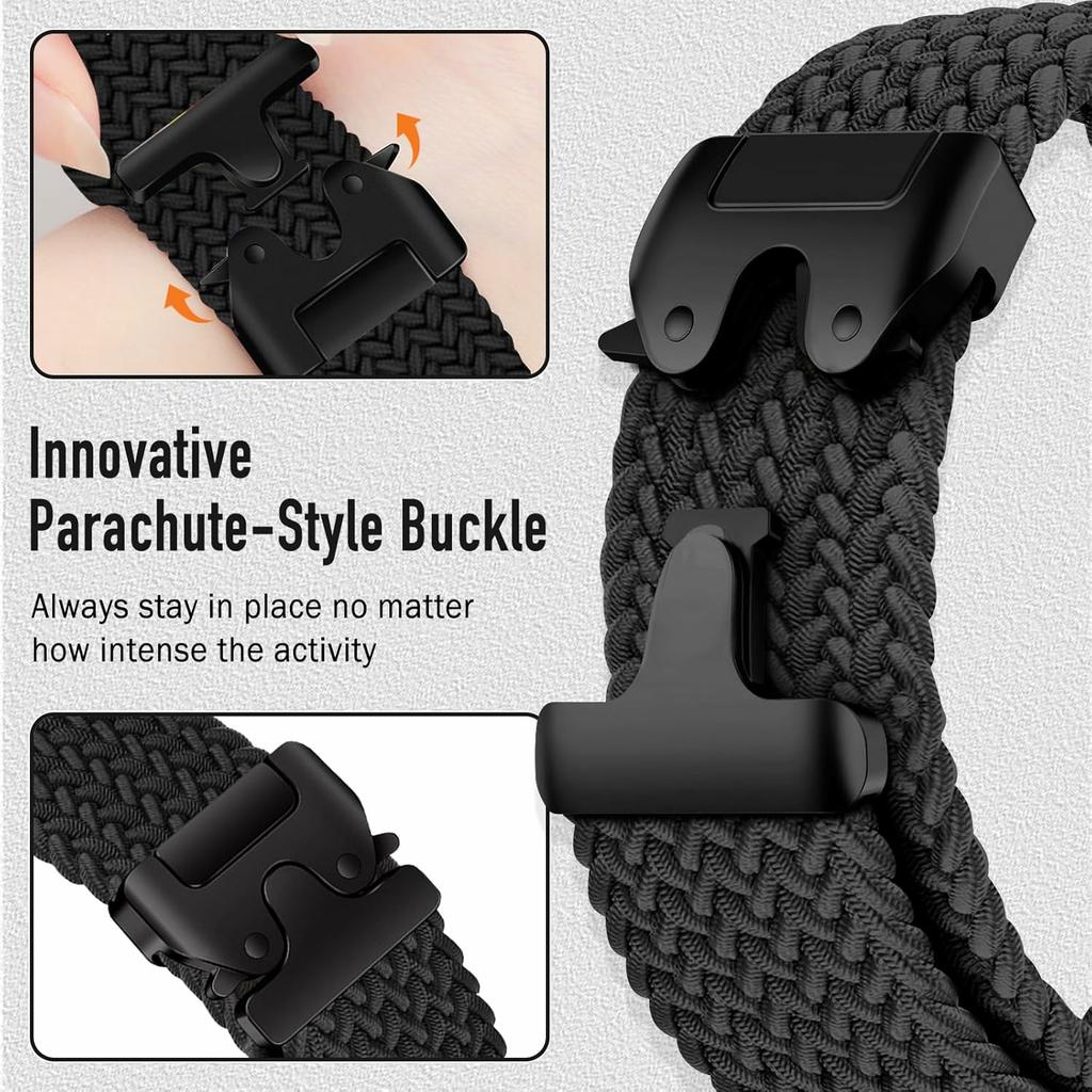 22 мм нейлоновий ремінець для Garmin Fenix 7 / 7 Pro / 6 / 6 Pro / 5 Plus з парашутною пряжкою, ремінець для годинника зі швидким зняттям