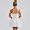 2025 Summer French Style Jacquard Camisole Dress with Butterfly Knot Skirt