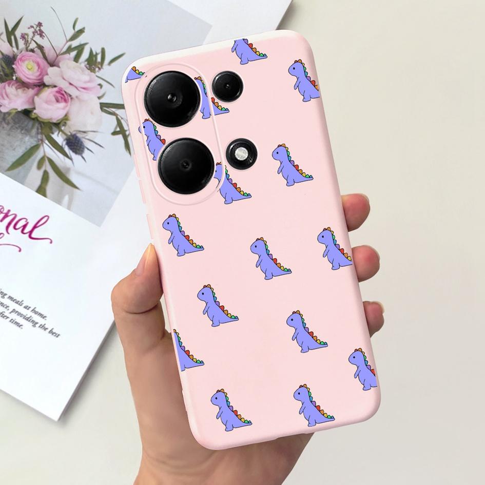 For Xiaomi Redmi Note 13 Pro 4G 2024 Case Cute Love Heart Cactus Soft Matte TPU Cover For Xiaomi Poco M6 Pro 4G Note13 Pro Coque