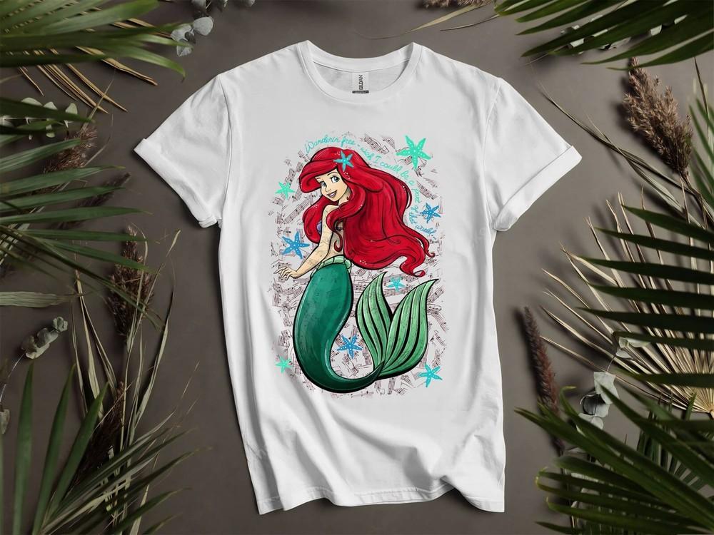 

Футболка Русалочка Песня Ариэль Футболка Мужская Женская Унисекс Футболка K790 XL