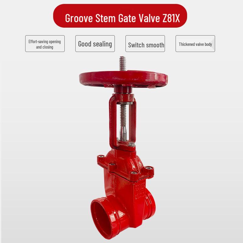 Z85X Groove Hidden Stem Gate Valve: Manual Ductile Iron Gate Valve with Exposed Stem and Firefighting Elastic Seat Seal.