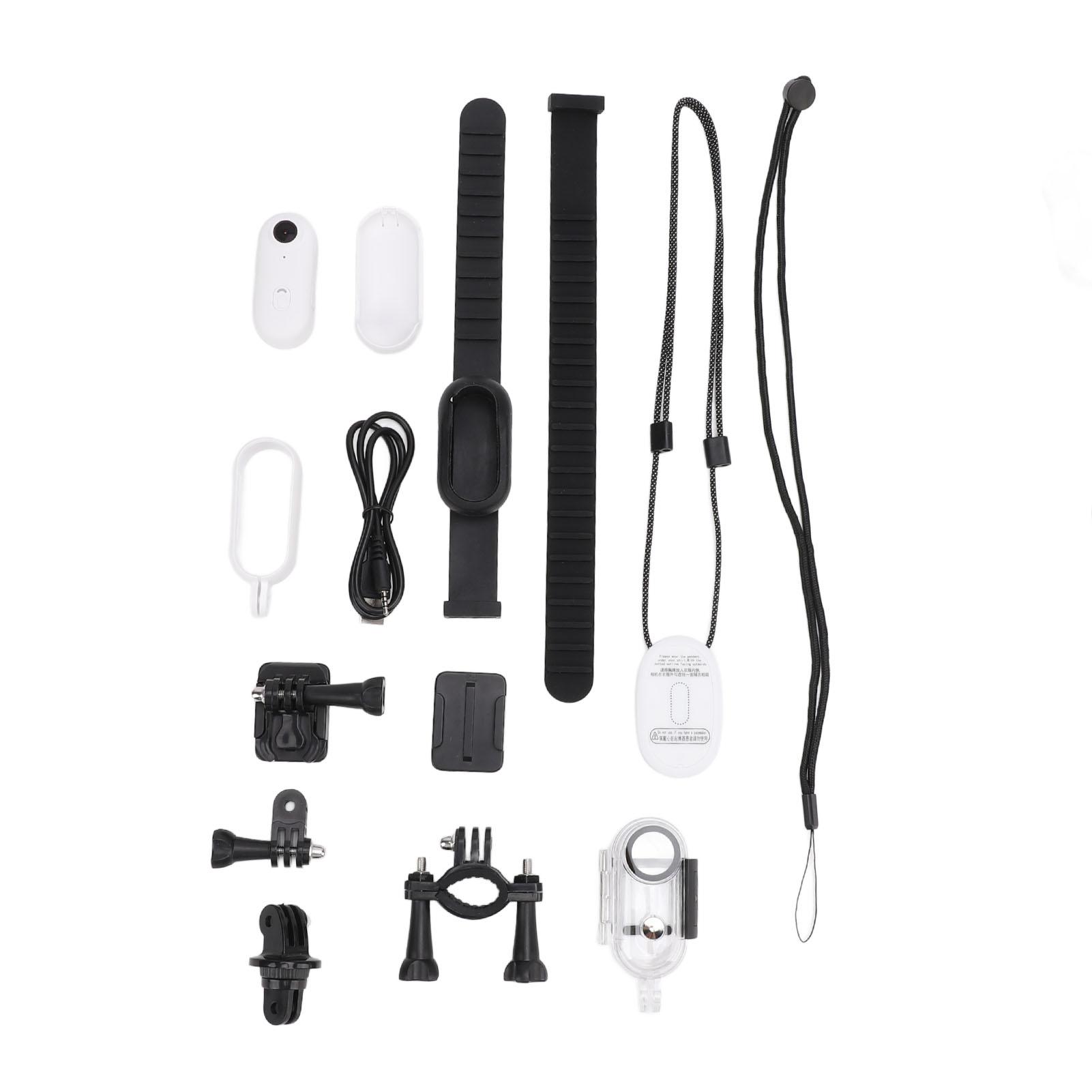 

4K 8MP Pet Collar Camera Wireless Wearable Action Camera Helmet Camera 120 Degree Wide Angle for білий