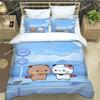 Cute Cartoon Bear Printed Bedding Sets Exquisite Bed Supplies Set Duvet Cover Bed Comforter Set Bedding Set Luxury Birthday Gift