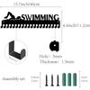 Metal Medal Display Rack Wall Mounted Holder Heavy Duty 20 Hooks for Sports Marathon Race Swimming Award Organizer Black 40x11cm