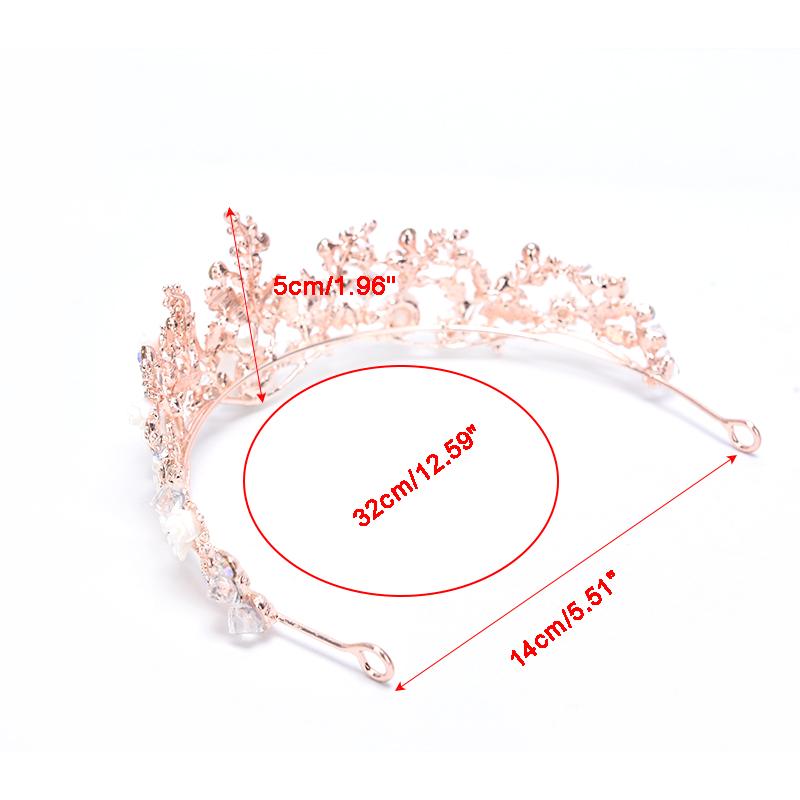 Tiaru Zlatou Svatba Korunka Barokní Nevěsta Vlasy Korunka Čelenka