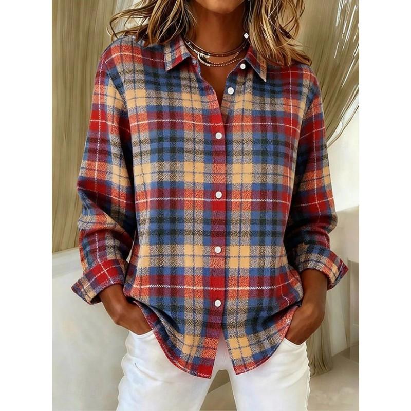Vintage Color-Block Striped Satin Long Sleeve Shirt Women Relaxed Fit Office Casual 2026