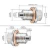 Universeller Ölablassschraube M14x1 5mm Magnetisches Design Wird mit 5 Stück Kupferdichtungen geliefert Für verlängerte Motorlebensdauer