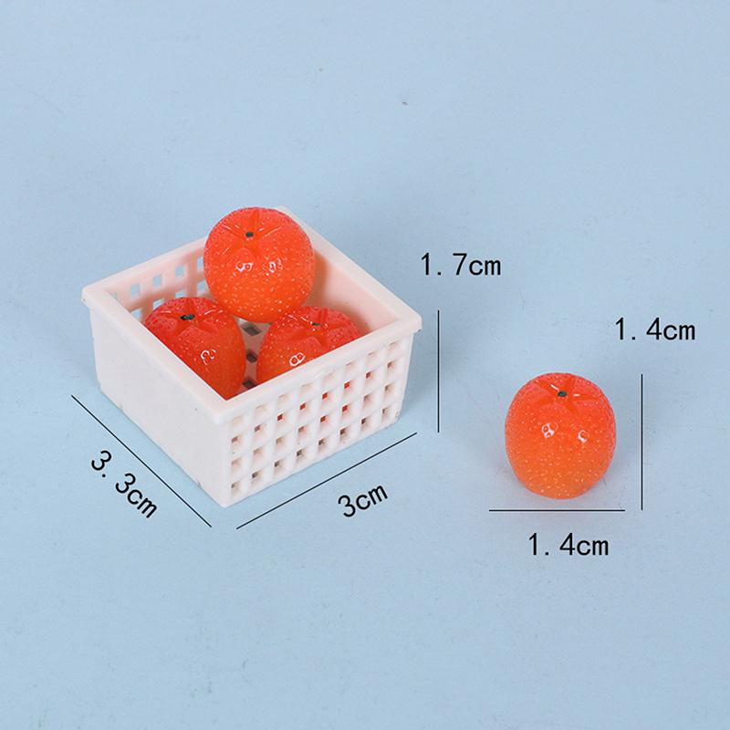 

1/12 Кукольный домик Моделирование Фруктовый Апельсин С Корзиной Набор Кукольный Дом Миниатюрная Кухня Еда Украшения Ролевые Игры Игрушки