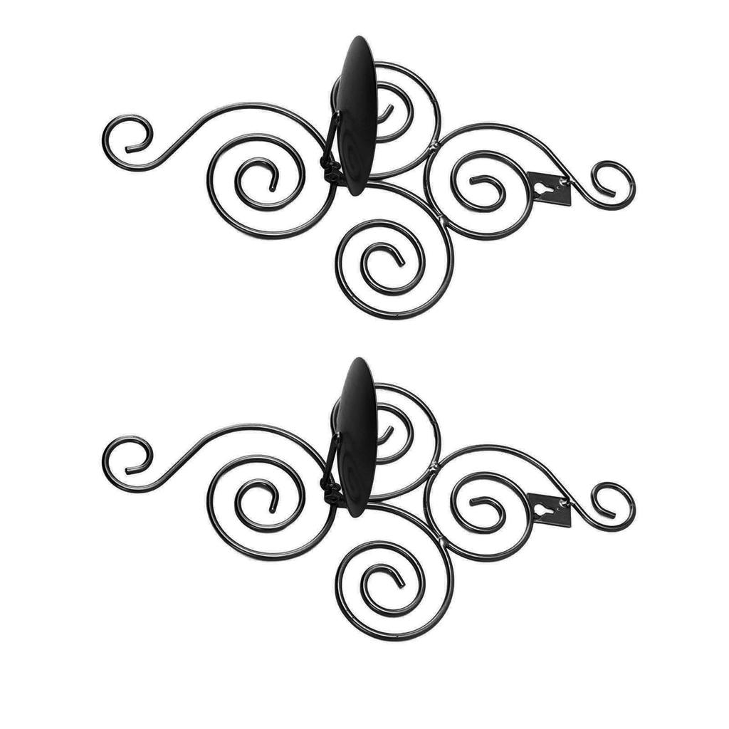 2er-Set Wandkerzenhalter Faltbar Europäischer Stil Wirbel Schmiedeeisen Wandhänge-Kerzenständer Heimdekoration
