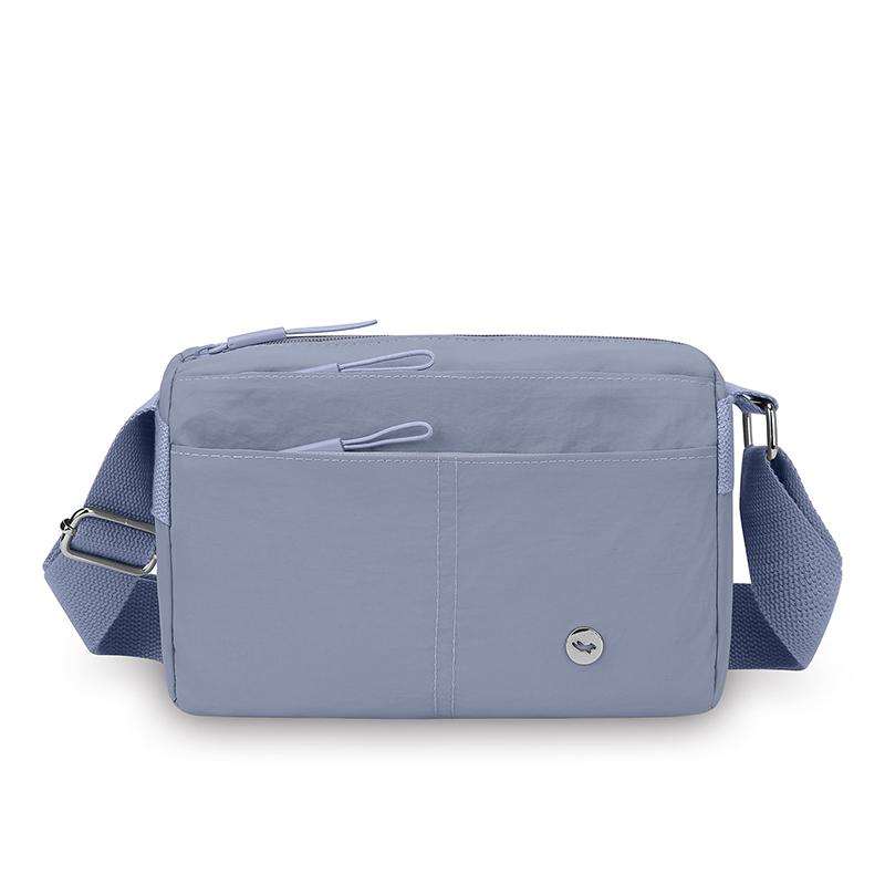 Water-Repellent Multi-Compartment Bag Lightweight Small Square Bag Commuter Women's Shoulder Bag Solid Color Crossbody Bag