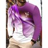 Men's Fashionable Casual Round Neck Long Sleeved Comfortable Men's T-shirt