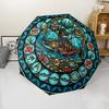 Festival Symbols pattern umbrella, portable and foldable design, 8 ribs, a casual accessory for Halloween, Christmas, and birthday gifts.