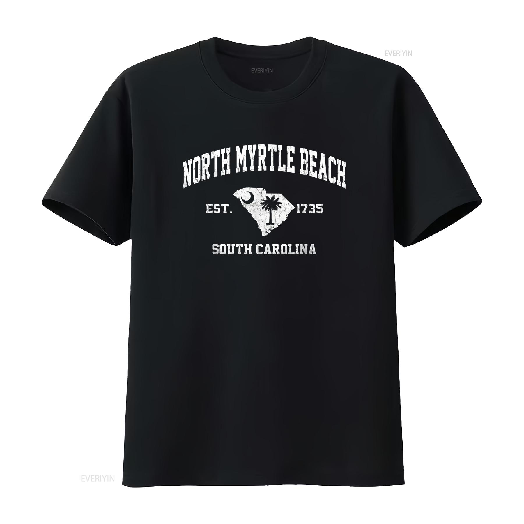

North Myrtle Beach South Carolina SC vintage State Athletic T Shirt vintage Washed graphic Comfortable Slightly Casual 4XL