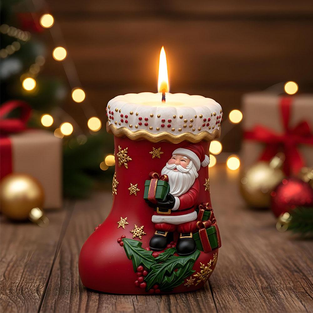 Christmas Stockings Shape Ornament Making Gypsum Cup Mold DIY Glue Mold Aromatherapy Candle Cup Aromatherapy Candles Mold