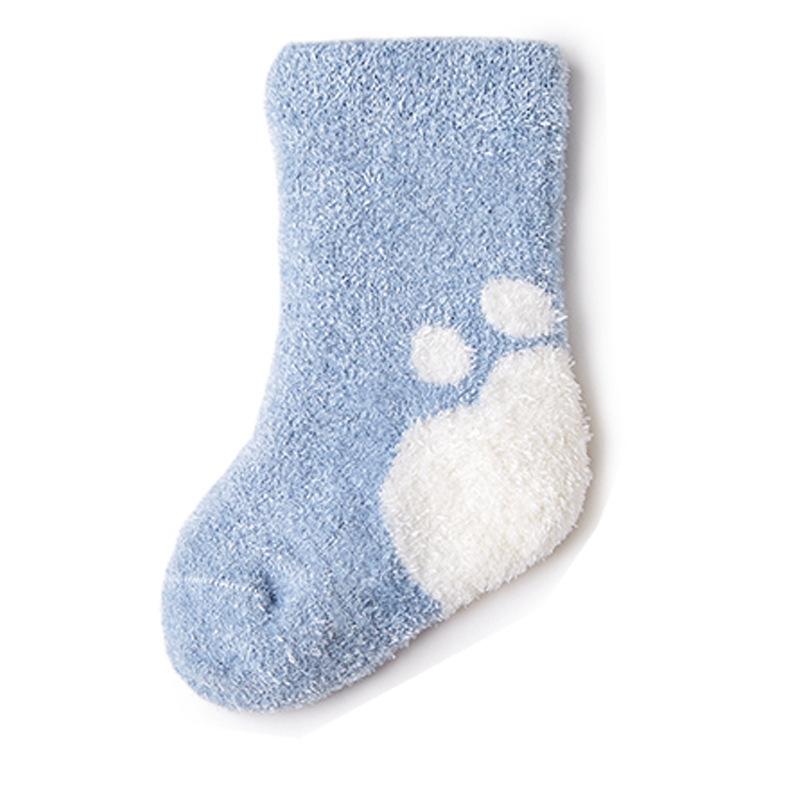 Velvet-Lined Warm Mid-Tube Socks for 0-3 Years: Autumn & Winter Baby Terry Socks