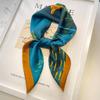 Women's 70x70 Oil Painting Square Scarf - Floral Design, Elegant Neck Accessory for All Seasons