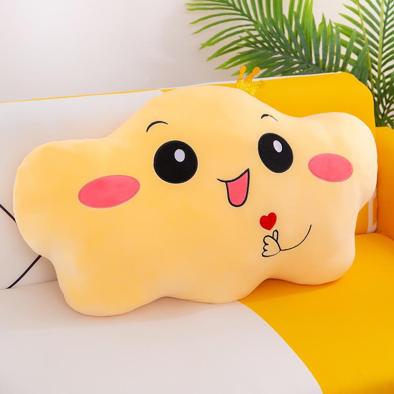 Creative New Cloud Pillow Cartoon Plush Toy Expression Cloud Sleeping Cushion Doll Birthday Gift