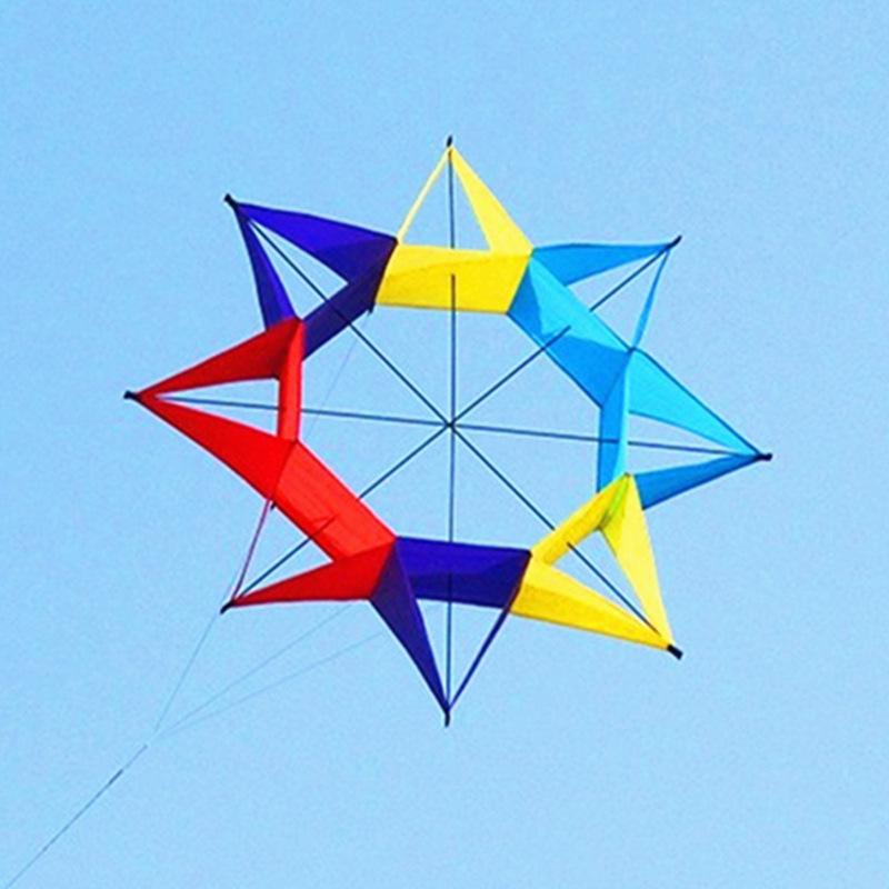 3D Plum Blossom Kite: Octagonal Hexagonal Rainbow Bestseller Octagonal Kite Only