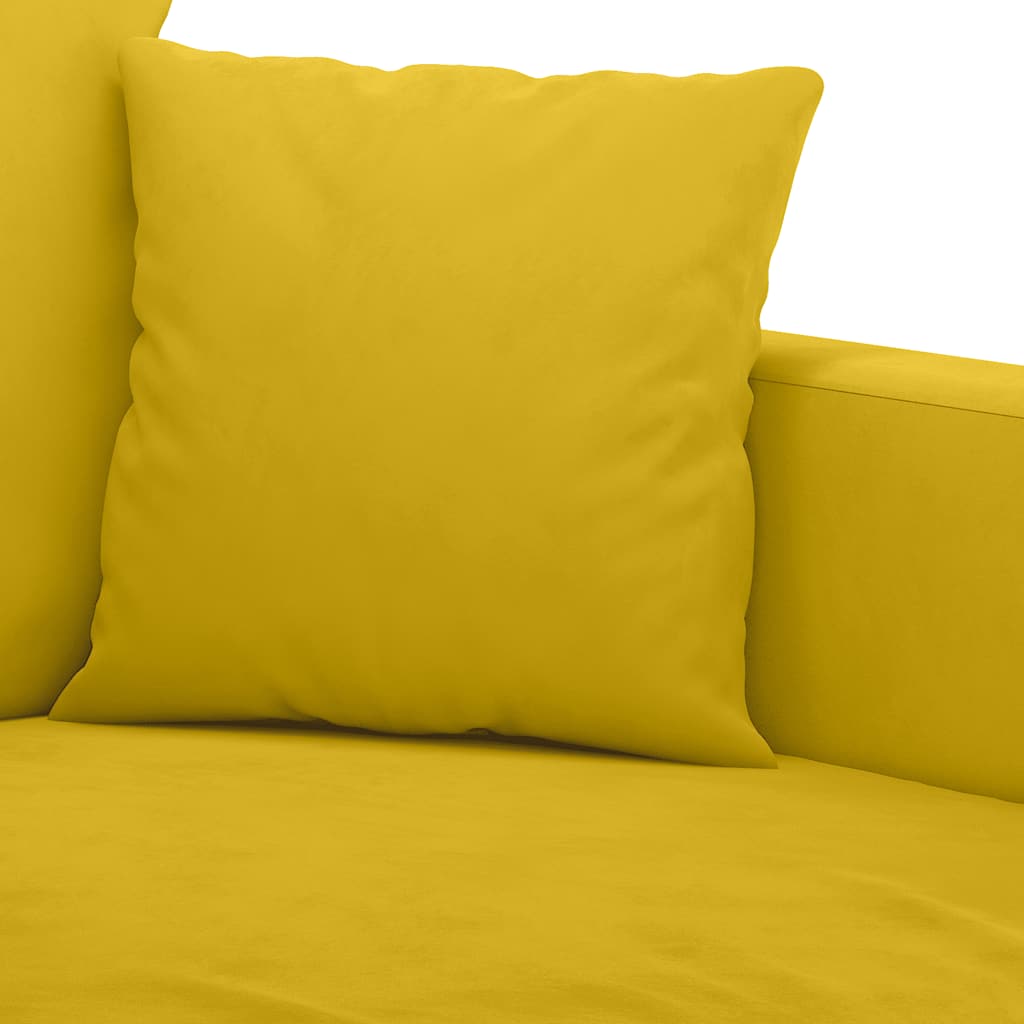 Vidaxl 4-Cz. Relaxation Set With Cushions, Yellow, Velvet