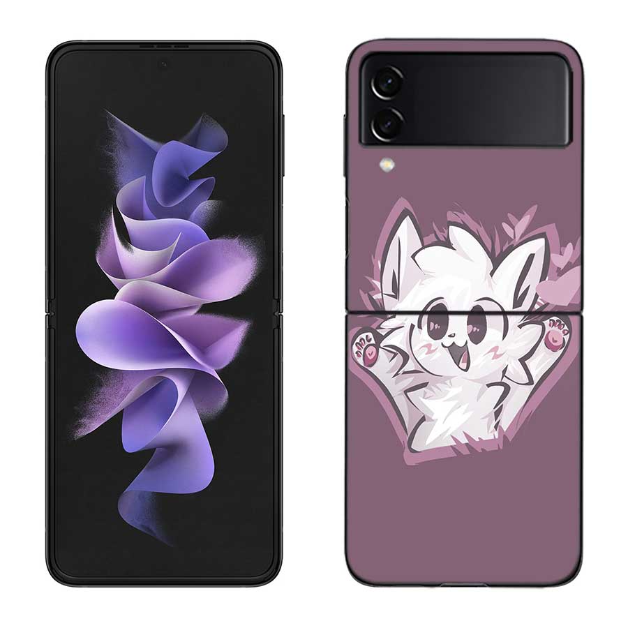 Boykisser Phone Case For Samsung Z Flip 7 6 5G Galaxy Z Flip 5 4 3 Black Hard Cell Cover Luxury PC Shell Coque