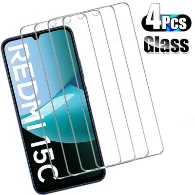 4 Pcs Screen Protector for Xiaomi Redmi 15c 14c 13c 12c 15 13 12 4g 5g Tempered Glass Protector On Redmi Turbo 4 K80 K70 K60 Pro