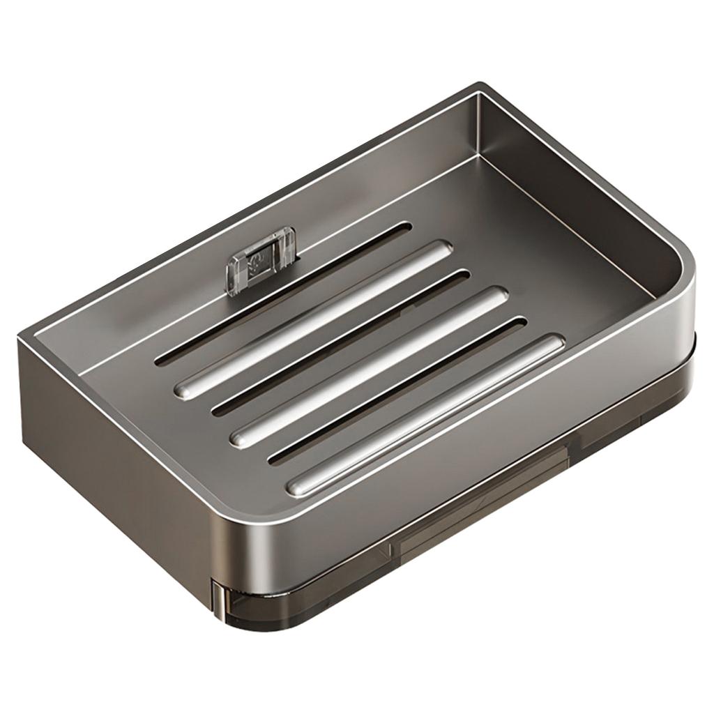 Soap Holder Soap Dish with Removable Drip Tray Bathroom Soap Organizers Aluminum Alloy